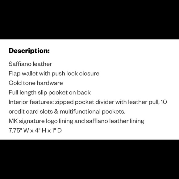 Michael Kors Flap Wallet - Picture 5 of 5